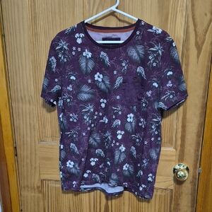 Floral Patterned Men's Shirt - Purple